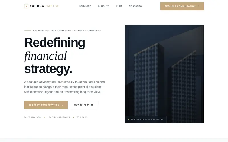 Aurora Capital en computadora