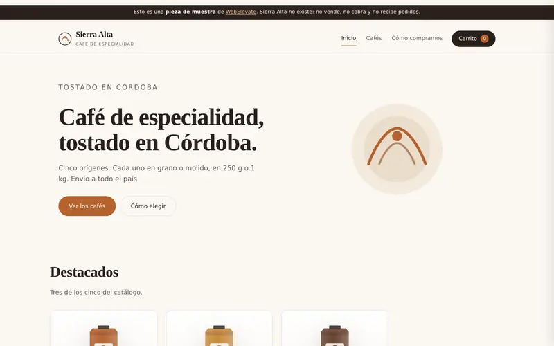 Sierra Alta en computadora