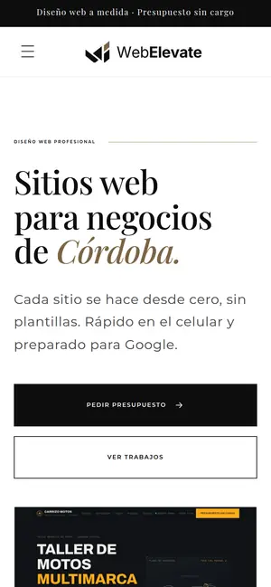 WebElevate en celular